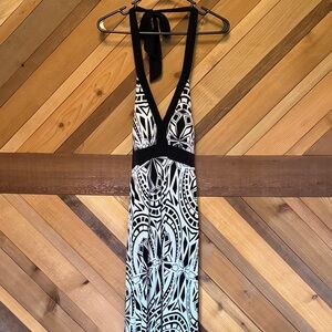 Enfocus Studio Black and White Backless Dress